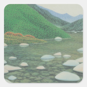 A Silent Corner in Moutains Square Sticker