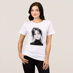 "A silent gaze, a world of unspoken stories." Tri-Blend Shirt