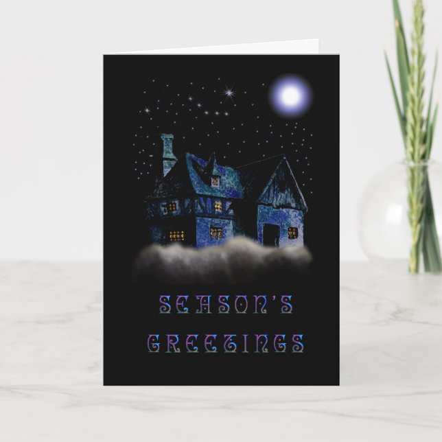 A Silent Night - Personalized Holiday Card (Front)