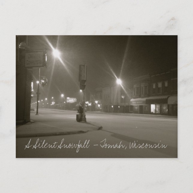 A Silent Snowfall - Tomah, Wisconsin Postcard (Front)