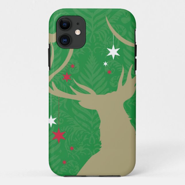 A silhouette of a deer with stars hanging from its Case-Mate iPhone case (Back)