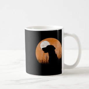 A Silhouette Of A Hunting Black Or Yellow Lab On O Coffee Mug