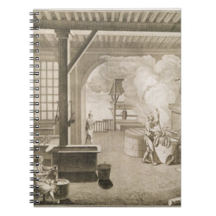 A silk dyer's workshop, from the 'Encyclopedie des Notebook