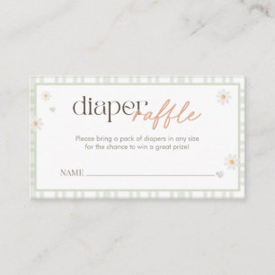 A Silly Goose Baby Shower Diaper Raffle Card