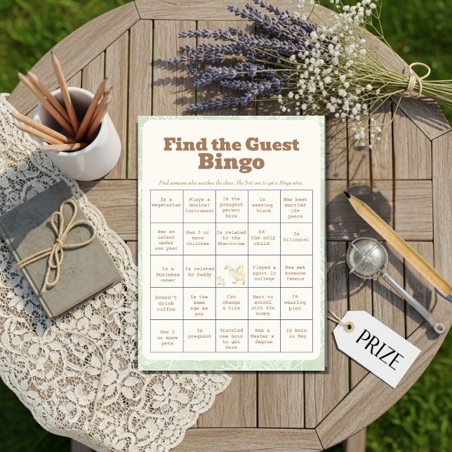 A SIlly Goose Green Find The Guest Bingo Card (A SIlly Goose Green Find The Guest Bingo Card)