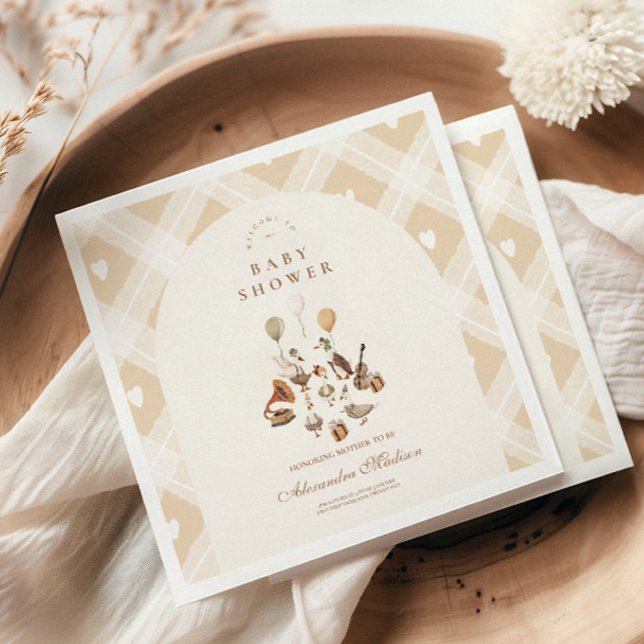 A Silly Goose Whimsical Baby Shower  Napkin (Creator Uploaded)