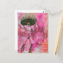 A silly mmm mmm pink retro dancing mushroom