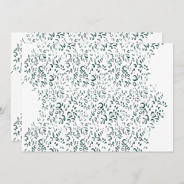 A silver drop splashes into a pool of white liquid thank you card (Front/Back)