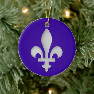 A Silver Fleur-de-lys Hanging Ornament Decoration