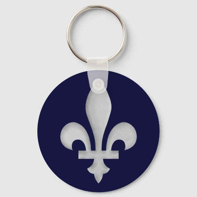 A Silver Fleur-de-lys Keychain (Front)