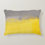 'A Simple Abstract' Grey and Yellow Art Pillow<br><div class="desc">The image used to create this product is an original abstract art painting by T30 Gallery.</div>