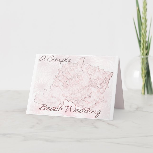 A Simple Beach Wedding Invitation (Front)