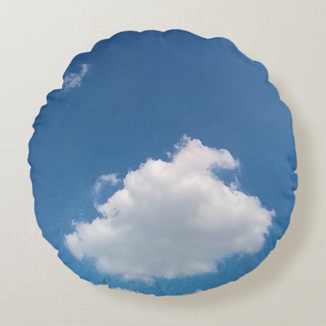 A simple cloud round pillow (Front)