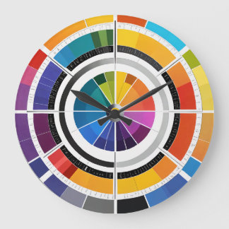 A simple conventional colour-wheel in 'white backg large clock
