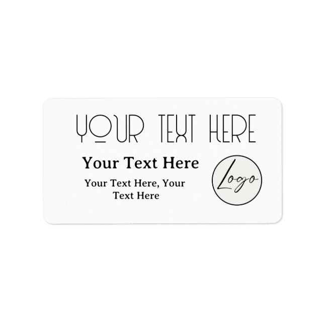 A simple custom business template in a modern label (Front)