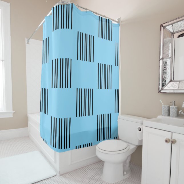 A Simple Design of Black Lines on Light Blue (In Situ)