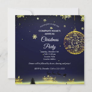 A simple elegant Christmas party invitation