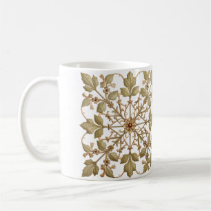  A Simple Elegant Floral Vine Pattern Coffee Mug