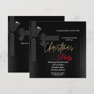 A simple Elegant Red Christmas Party Invitation