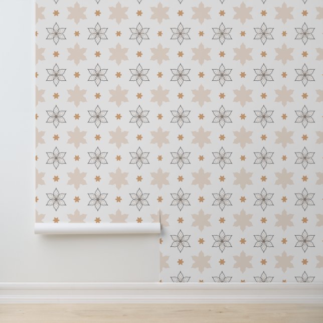 A Simple Geometric Line Art  Flowers Wallpaper (Application)