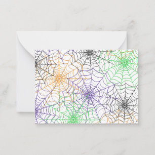 A Simple Halloween Spider's Web Pattern Card