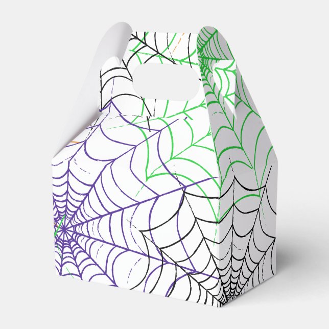 A Simple Halloween Spider's Web Pattern Favor Box (Front Side)