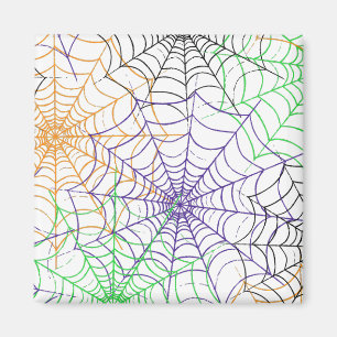 A Simple Halloween Spider's Web Pattern Magnet