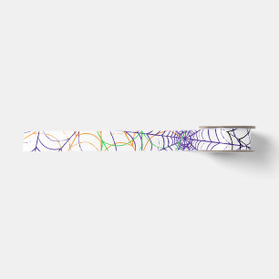 A Simple Halloween Spider's Web Pattern Satin Ribbon