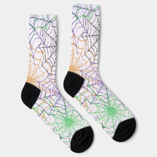 A Simple Halloween Spider's Web Pattern Socks