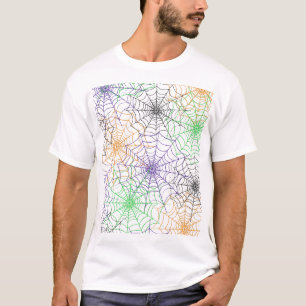 A Simple Halloween Spider's Web Pattern T-Shirt