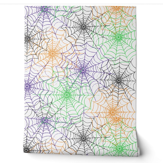 A Simple Halloween Spider's Web Pattern Wallpaper (Unrolling)