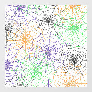 A Simple Halloween Spider's Web Pattern Window Cling