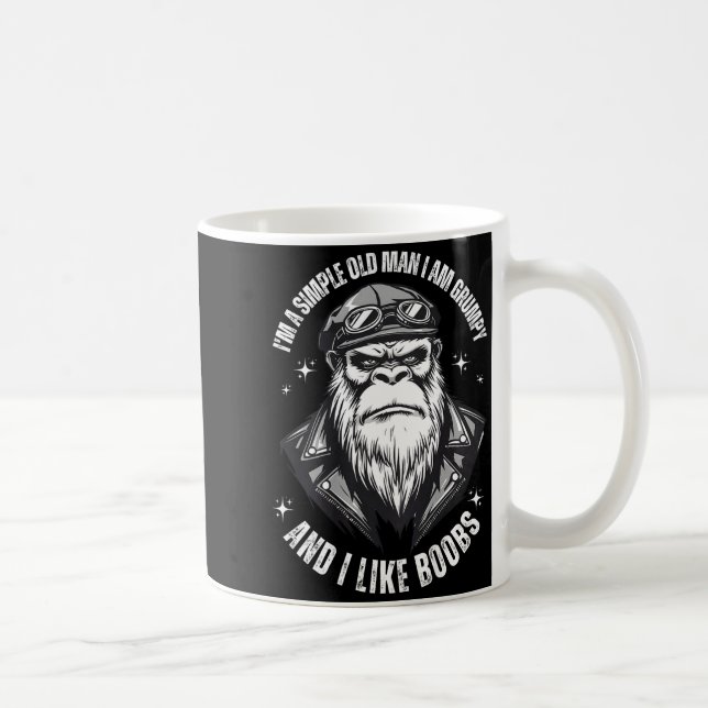 A simple old man am grumpy and like (on back) coffee mug (Right)