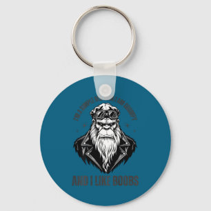 A simple old man am grumpy and like (on back) keychain
