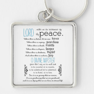 A simple prayer by St.Francis of Assisi Keychain
