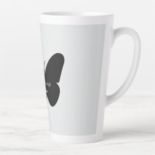 A simple quote in a simple butterfly latte mug