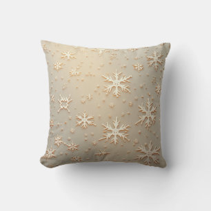 A simple snowflake pattern with a warm feeling throw pillow