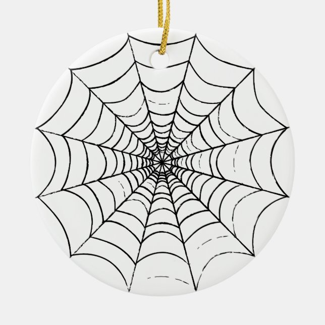A Simple Spider's Web Ceramic Ornament (Front)