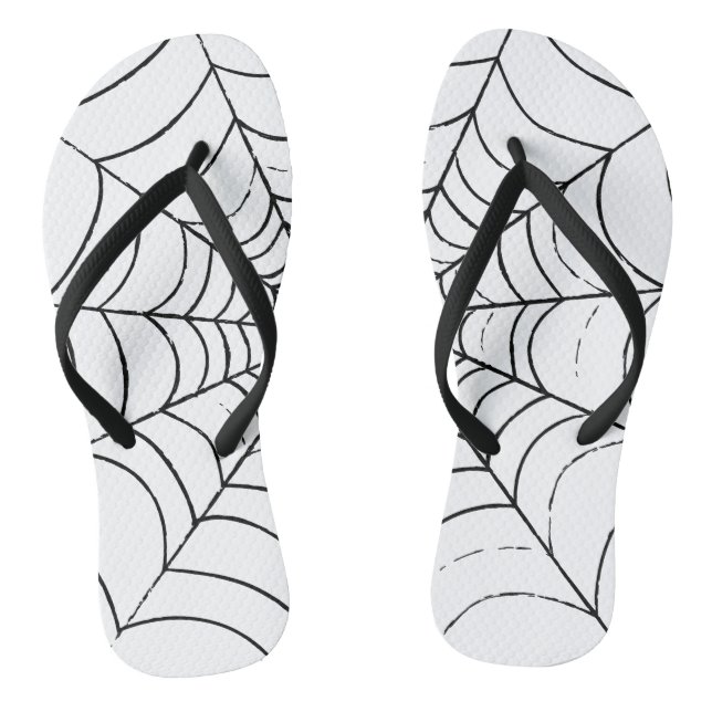 A Simple Spider's Web Flip Flops (Footbed)