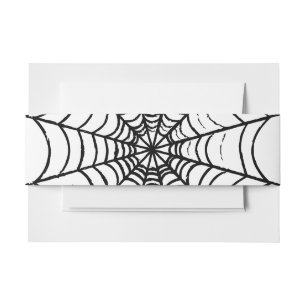 A Simple Spider's Web Invitation Belly Band