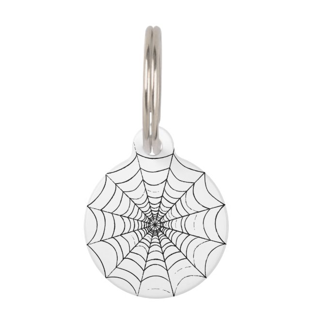 A Simple Spider's Web Pet Tag (Front)