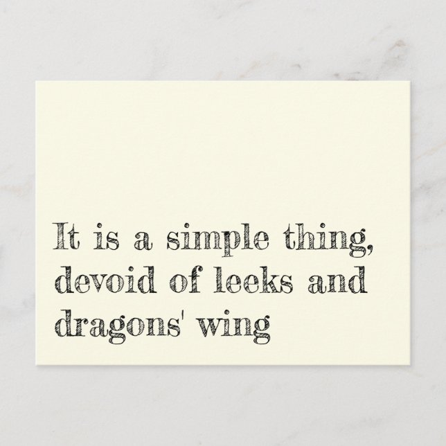 A Simple Thing Postcard (Front)