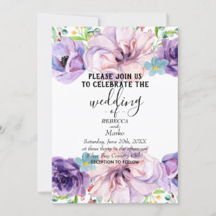 A simple white floral invitation for you
