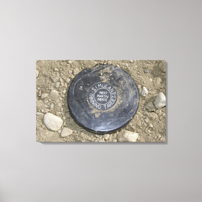 A simulated land mine canvas print (Front)