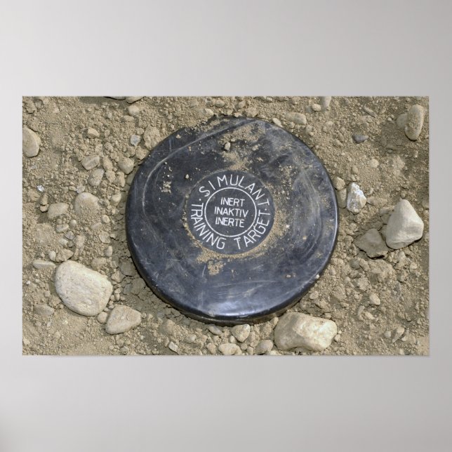 A simulated land mine poster (Front)