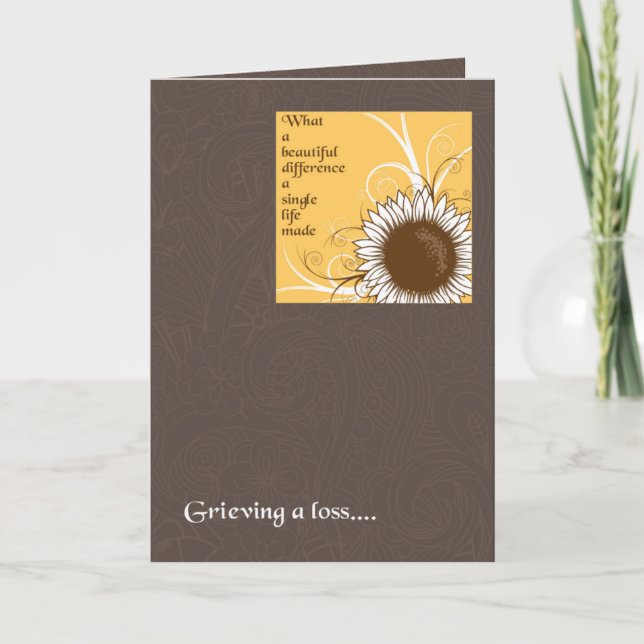 A Single Life - Deepest Sympathy Card (Front)