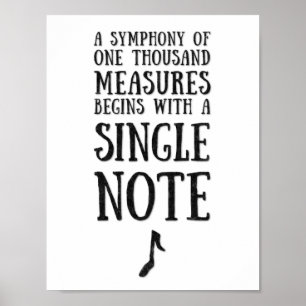 A Single Note Poster