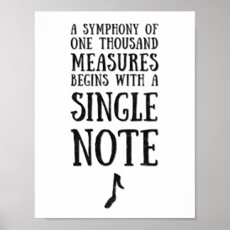 A Single Note Poster