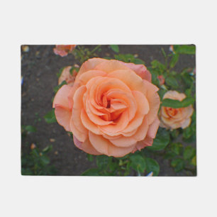 A Single Orange Flower Doormat