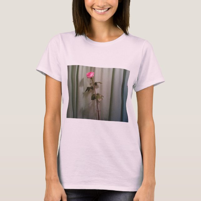 A Single Pink Rose T-Shirt (Front)